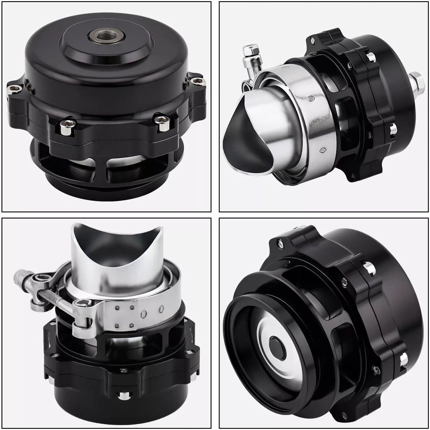 ya 4 8.24 baidi Black Universal 50MM V Band Blow Off Valve BOV Typer w/Weld On Aluminum Flange
