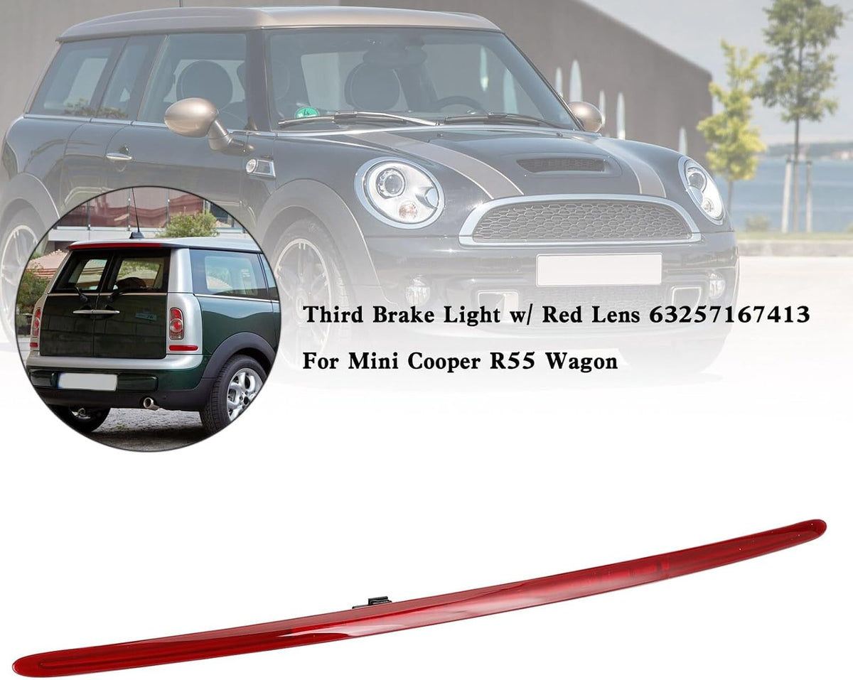 ya 10 9.16 zhengce Third Brake Light w/ Red Lens 63257167413 for Mini Cooper R55 Wagon