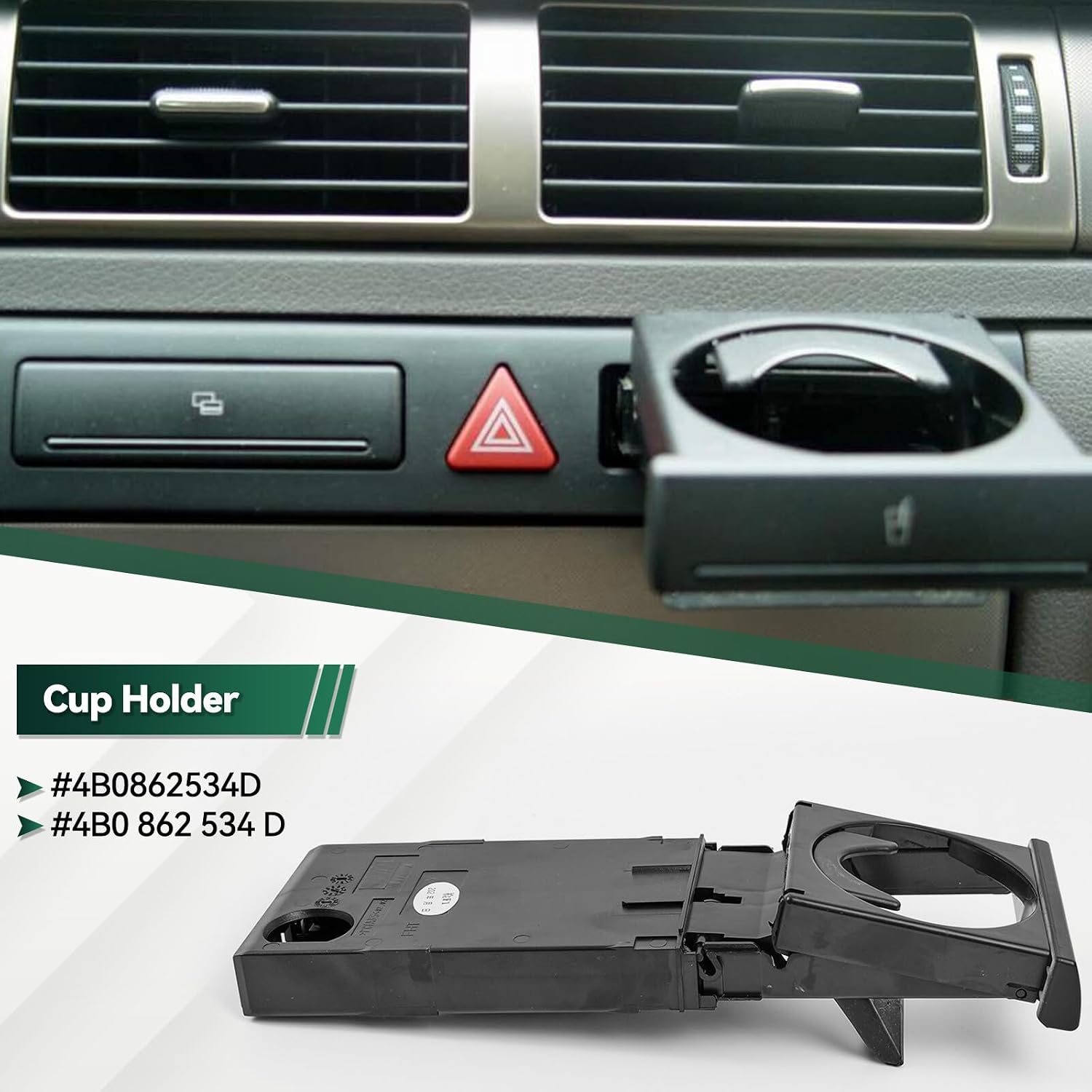 ya 6 8.24 baidi Stretch Folding Cup Holder Drink Stand for Audi A6 C5 98-05 A4 98-02 4B0862534D