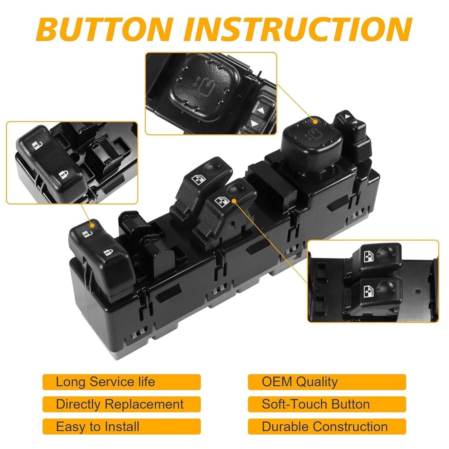 ya 8 8.24 baidi 15883322 Driver Side Master Power Window Switch for Chevrolet for GMC for Silverado 03-07