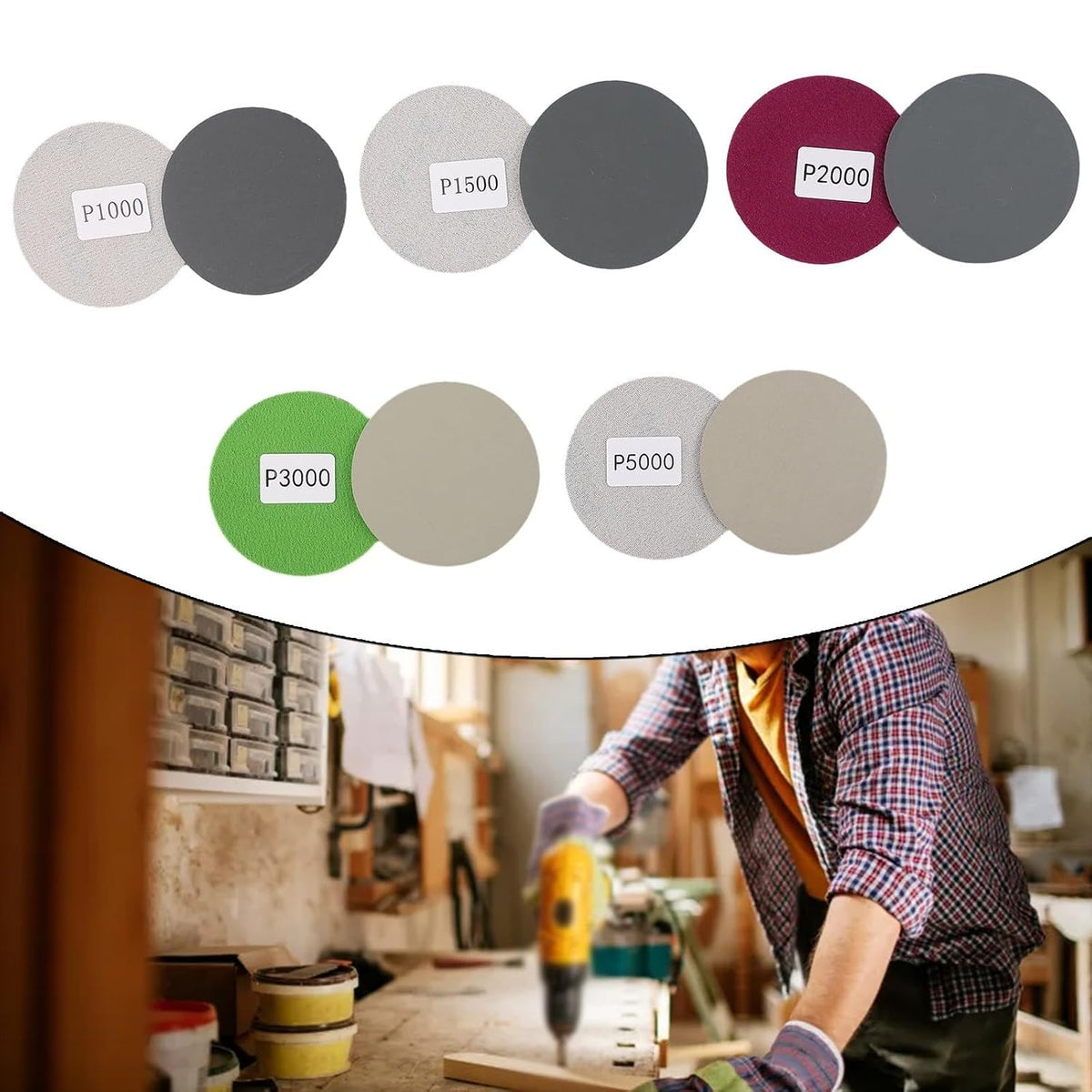 ya 26 10.21 baidi 25 Pcs Sander Disc Assorted 1000-5000 Grit Sanding Polishing-Pad Sandpaper Tool