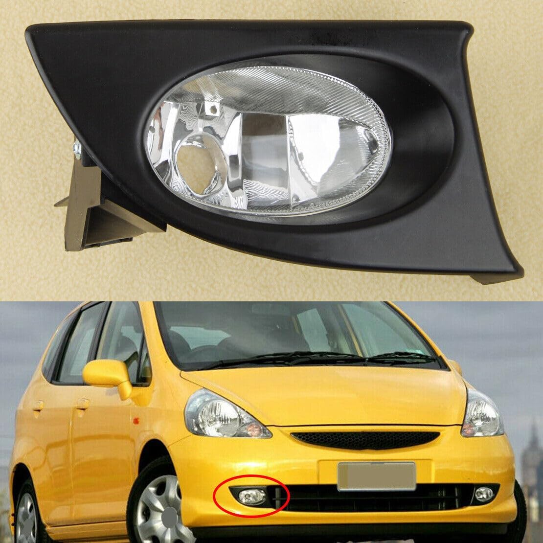 ya 10 9.16 zhengce Right side front bumper fog light for Honda Fit/Jazz GD1 GD3 2003-2008