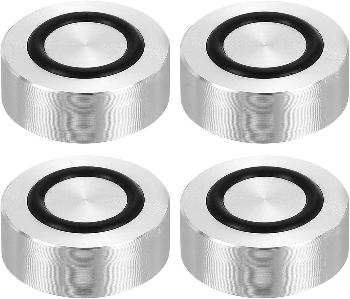 ya 26 10.21 baidi M8 30mm / 1.2 Dia 15mm Aluminum Disc Glass Top Adapter with Rubber Ring 4pcs
