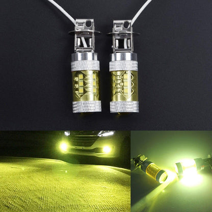 ya 4 8.8 Driving Vehicle Parts Light Kit Fog Pair 16 Led H3 Car Yellow Bulb 80w 