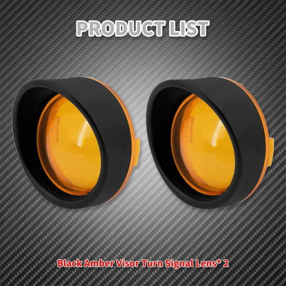 ya 28 10.13 zhengce Visor Ring Turn Signal Amber Lens Cover Fit for Harley Dyna Softail Sports