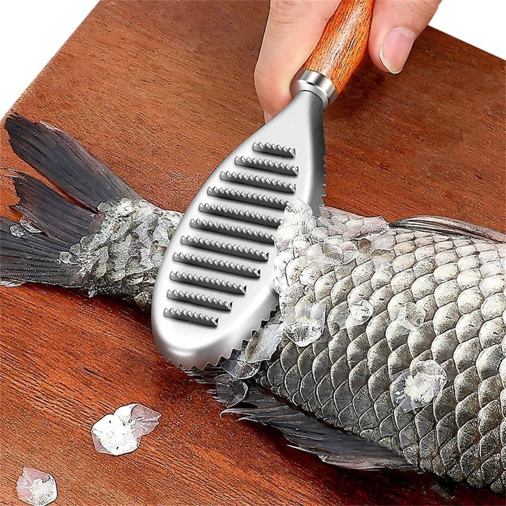 ya 14 9.20 baidi For Fish Cleaning Fish Skin Brush Non-slip Handle Splatter-proof Design-1