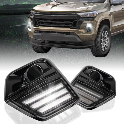 ya 9 10.24 LED Daytime Running Front Fog Turn Signal Light for Chevrolet Colorado 2023 2024
