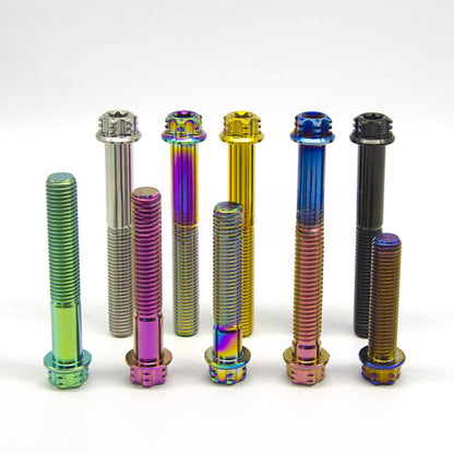 ya 16 10.20 baidi 4pcs Ti Titanium Torx Head Flange Bolt M6x10/15/20/25/30/35/40mm Motorcycle Bolt-2