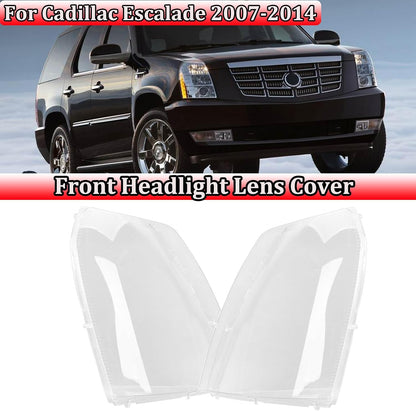 ya 9 10.24 for Cadillac for Escalade 2007-2014 Pair Headlamp Replacement Headlight Lens Cover