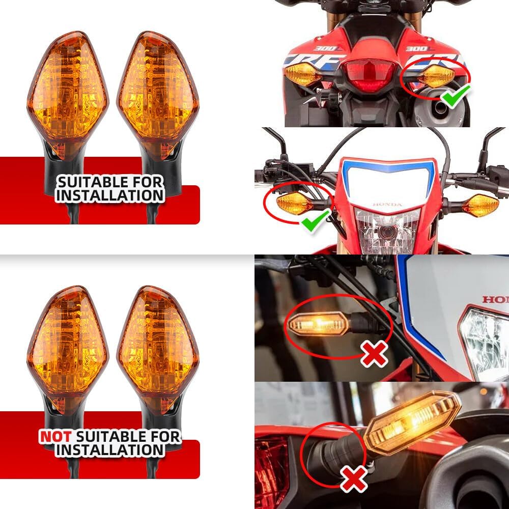 ya 4 8.10 Turn Signal Light Indicator Lamp for Honda CBR500R/CB500F/CB500X/CBR650F/CB650F