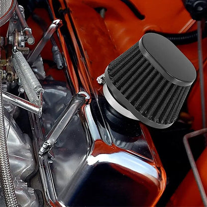 ya 5 8.10 Black 55mm Air Filter Cleaner Round Tapered Replacement Fit For Motorcycle/Car