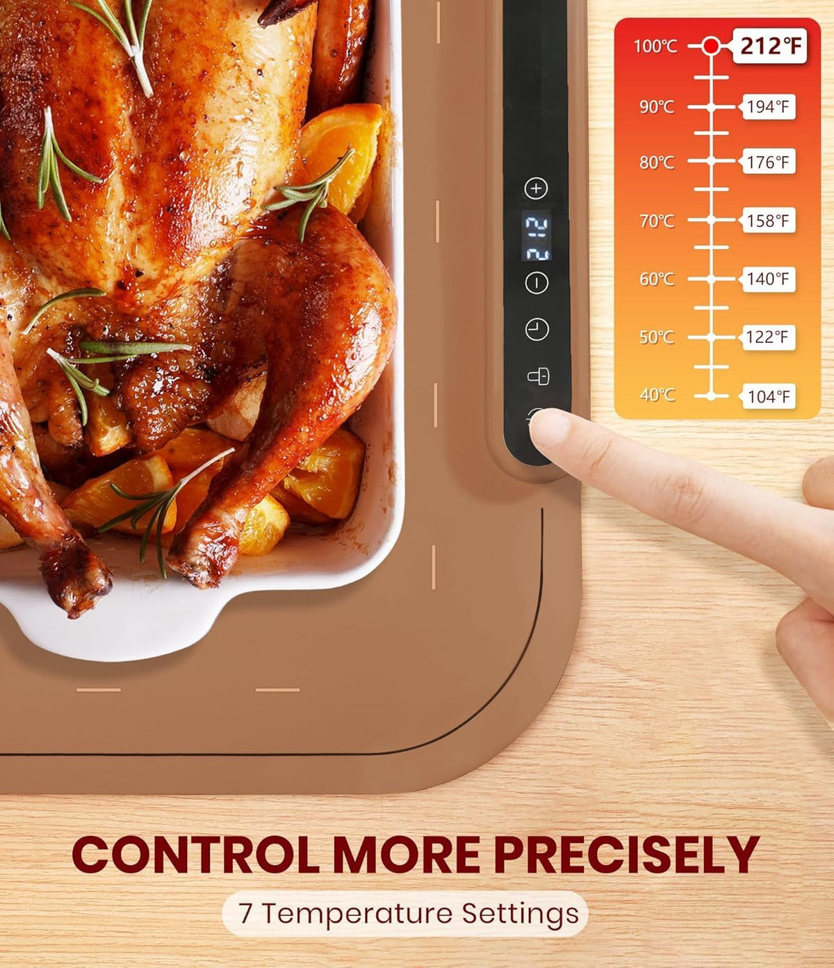 ya 14 9.20 baidi FoodWarming Pad,Silicone Heating Padwith7Temperature Levels andAuto-Off Function-1
