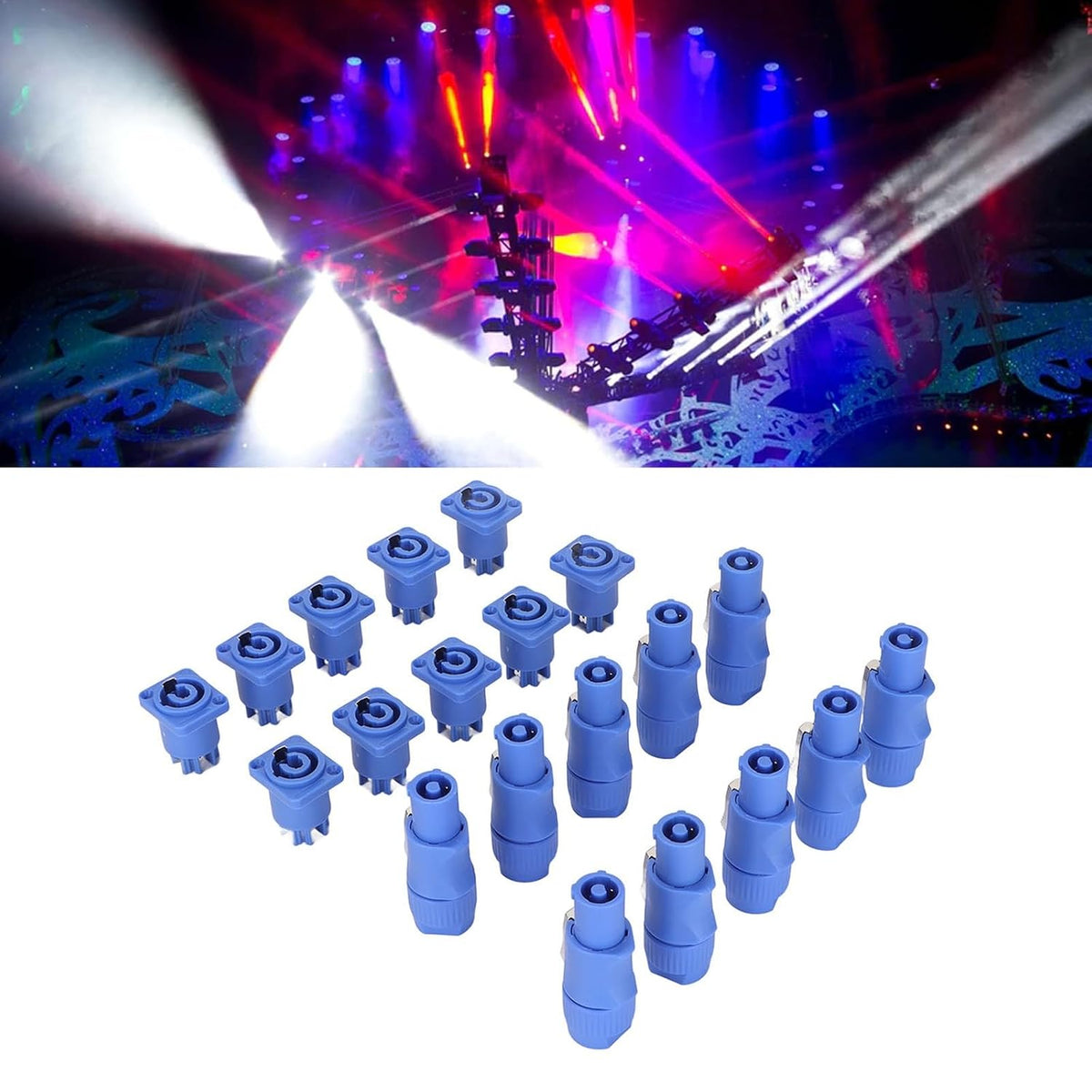 ya 16 10.20 baidi Power Connector Professional Stage Light Power Cable Plug 10 Sets 3 AC Powercon