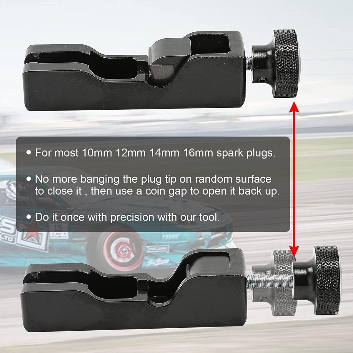 ya 23 10.7 baidi Matte Engine Spark Plug Gap Tool Gapping Gapper 10mm/12mm/14mm/16mm Universala