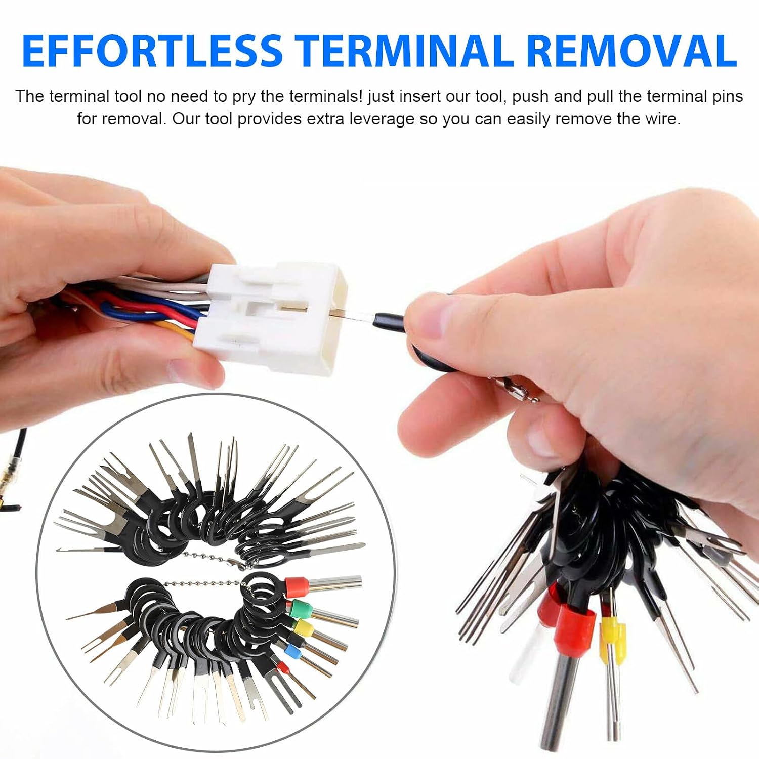 ya 6 8.24 baidi 73Pcs Wire Terminal Removal Tool Car Electrical Wiring Crimp Connector Pin Kit