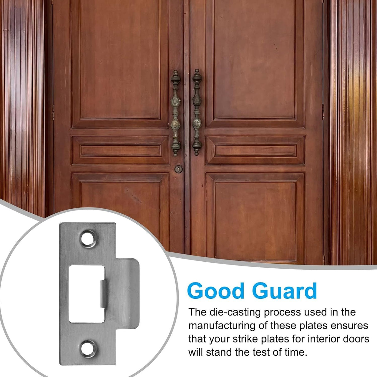 ya 26 10.21 baidi 2-3/4 Stainless T Strike Door Lock Strike Plate, Metal 1 Pcs