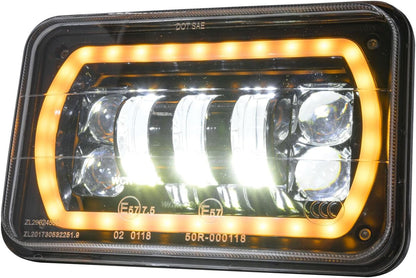 ya 7 8.24 baidi 4x6 inch LED Driving High/Low Beam DRL Turn Signal Light for Cadillac Eldorado Seville 