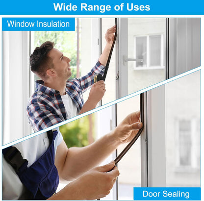 ya 26 10.21 baidi Weather Stripping Door Seal 2 Rolls 1/2 Inchx1/4 Inchx16 Ft Self Adhesive White