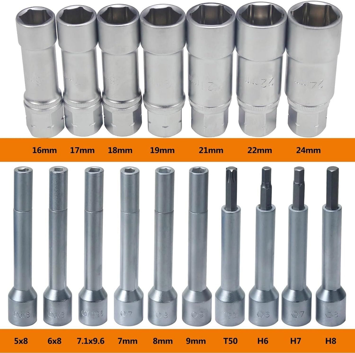ya 4 8.14 18-Piece Steering Hub Suspension Shock Absorber Strut Nut Removal Tool Socket Set