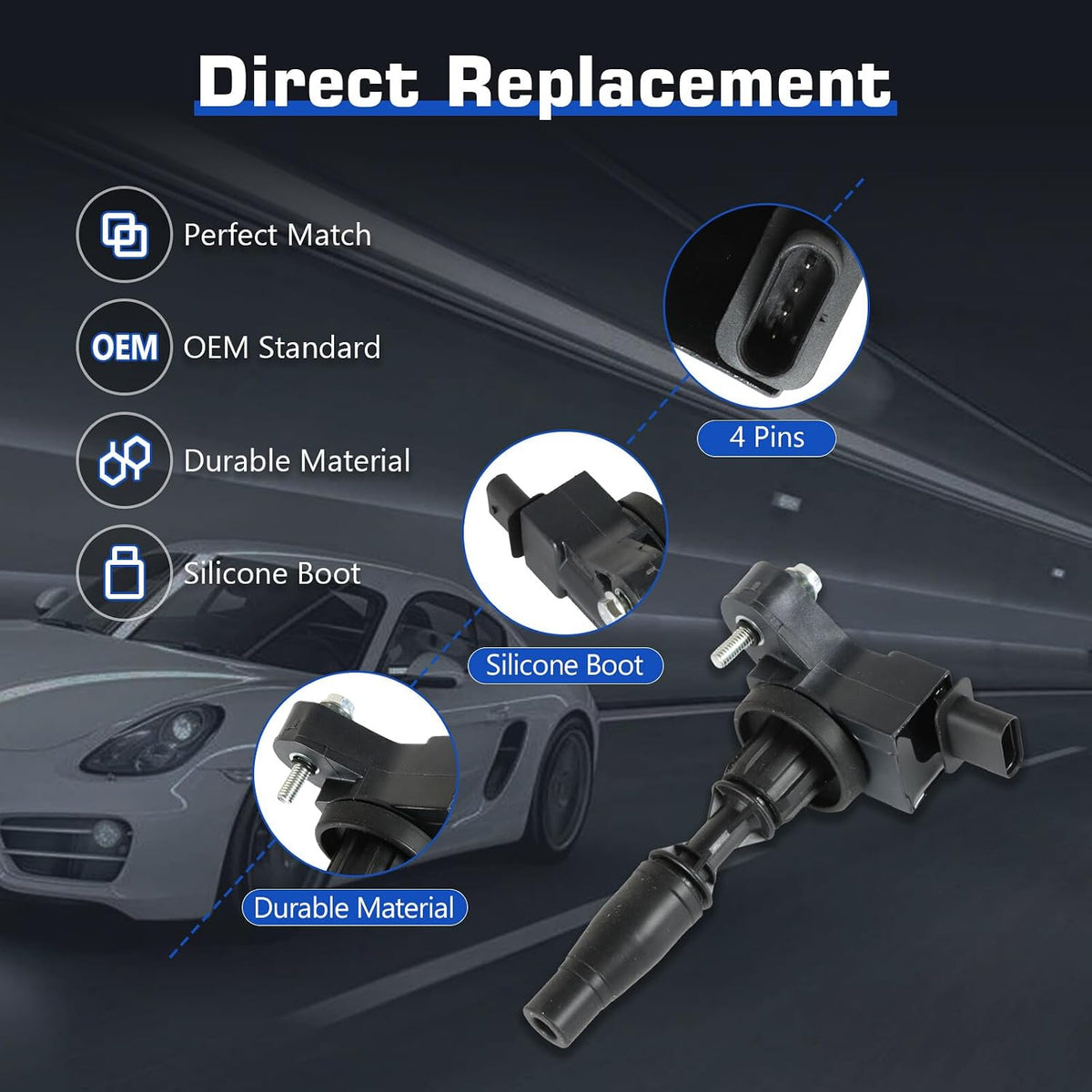 ya 9 10.24 6x Ignition Coils & Iridium Spark Plugs For 2016-2020 for Cadillac ATS CT6 CTS XT5