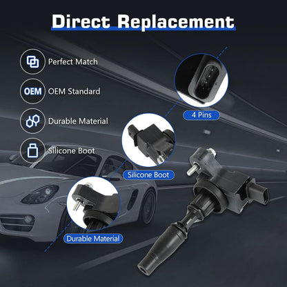 ya 9 10.24 6x Ignition Coils & Iridium Spark Plugs For 2016-2020 for Cadillac ATS CT6 CTS XT5