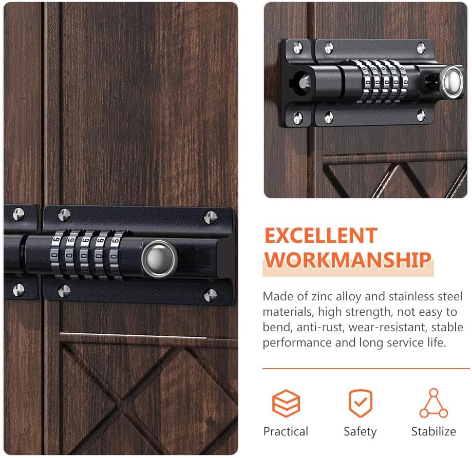 ya 26 10.21 baidi Gate Locks for Outdoor Fence Key Code Bedroom Sliding Metal Password Random