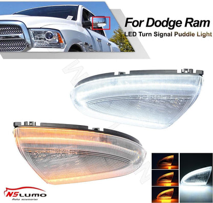 ya 7 8.24 baidi for Dodge for Ram 1500 2500 Classic Dynamic LED Side Mirror Turn Signal Puddle Lights 