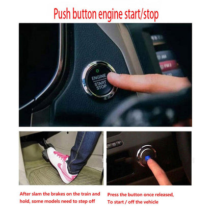 ya 3 8.24 baidi 12V Car Keyless Entry Engine Start Alarm System Push Button Remote Control Kit