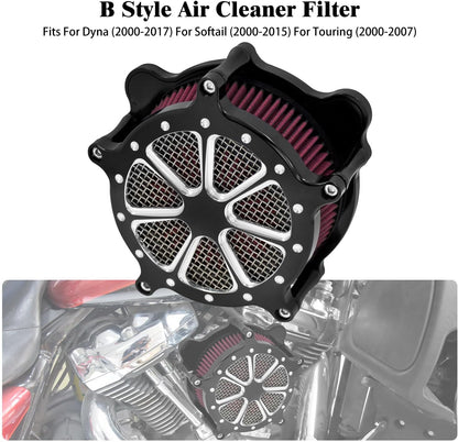 ya 5 8.10 Black Air Cleaner Filter Red Intake for Harley Softail Breakout Fat Boy 00-2015