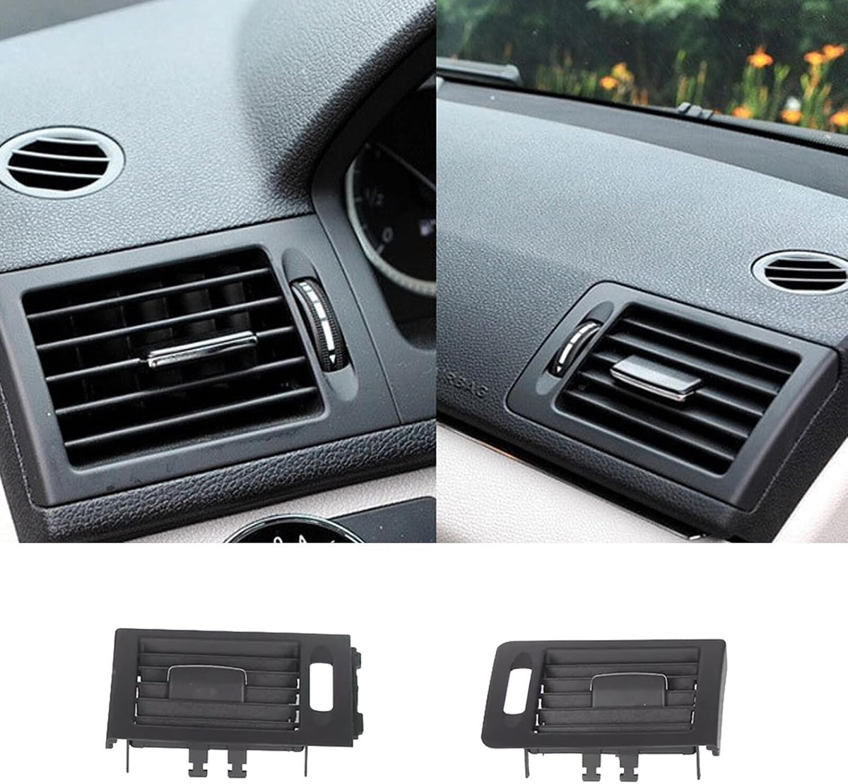ya 10 9.16 baidi New 3* Dashboard AC Vents Kit Fits for Mercedes-Benz C180 C200 C300 2007-2014