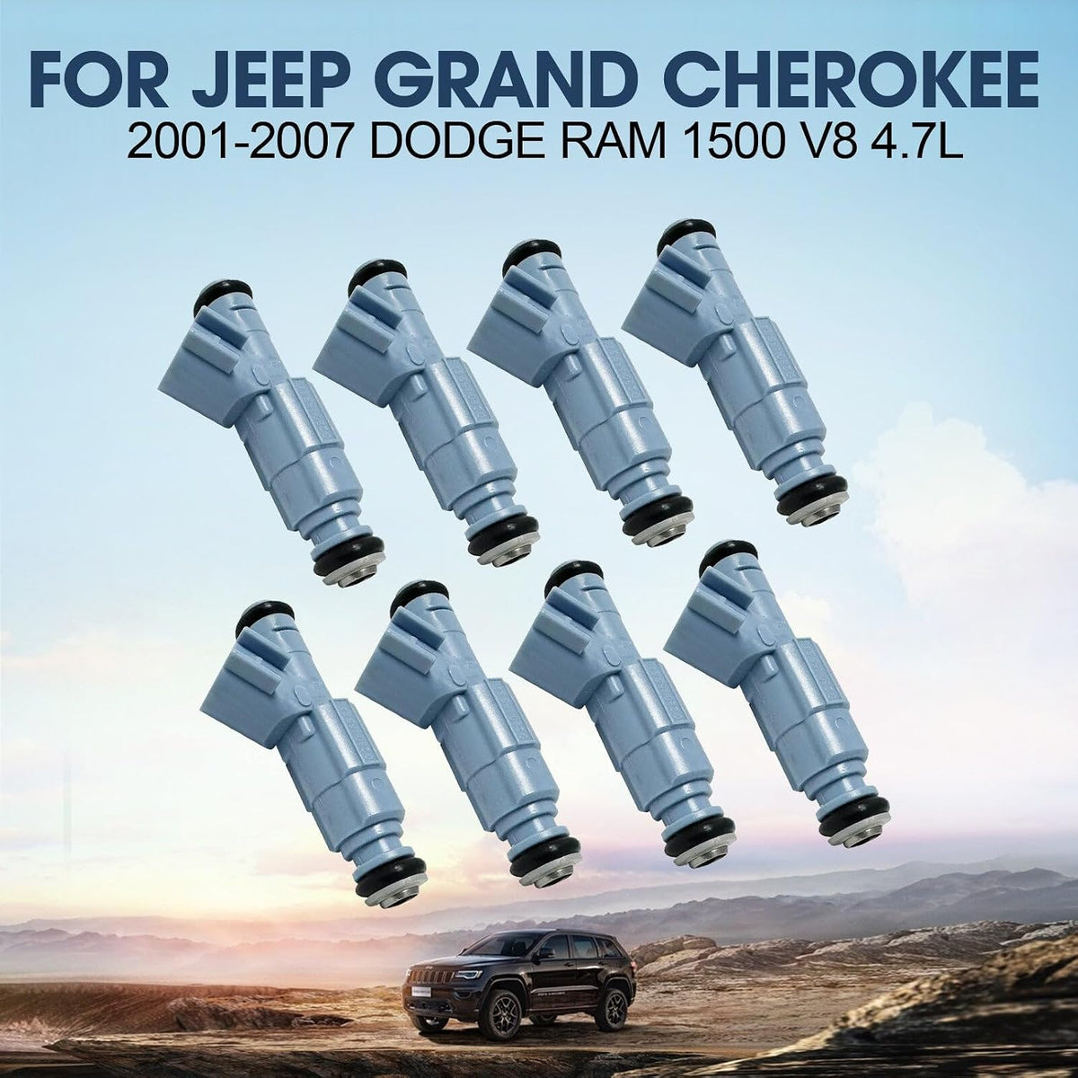 ya 14 9.20 zhengce Fuel Injectors Gas Set Of 8 for Jeep Grand Cherokee 2001-07 for Dodge for-1