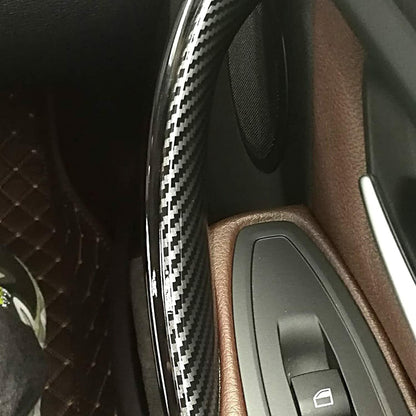 ya 4 8.24 baidi 4X Carbon Fiber Inner Door Handle Handrail Panel for BMW F30 F32 F35
