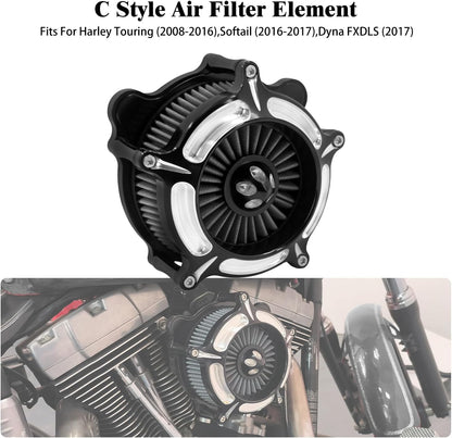 ya 8 8.24 baidi Turbine Spike Air Filter Cleaner for Harley Touring Electra Road Glide 2008-2016