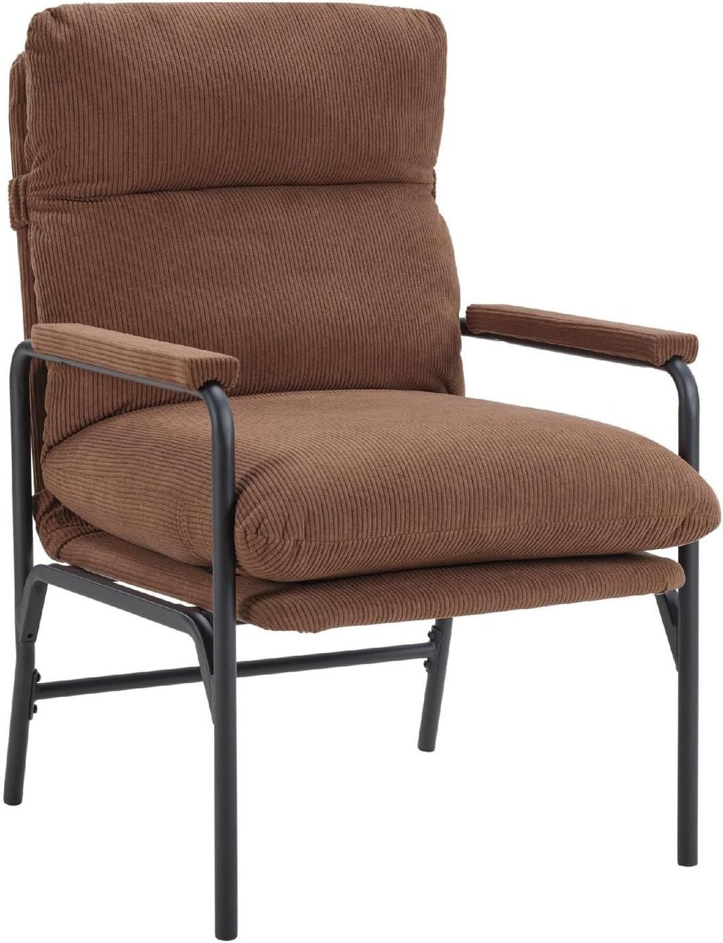 ya 28 10.13 baidi Modern Accent Reclining Brown Adjustable Backrest Corduroy