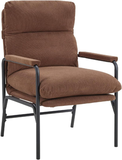 ya 28 10.13 baidi Modern Accent Reclining Brown Adjustable Backrest Corduroy