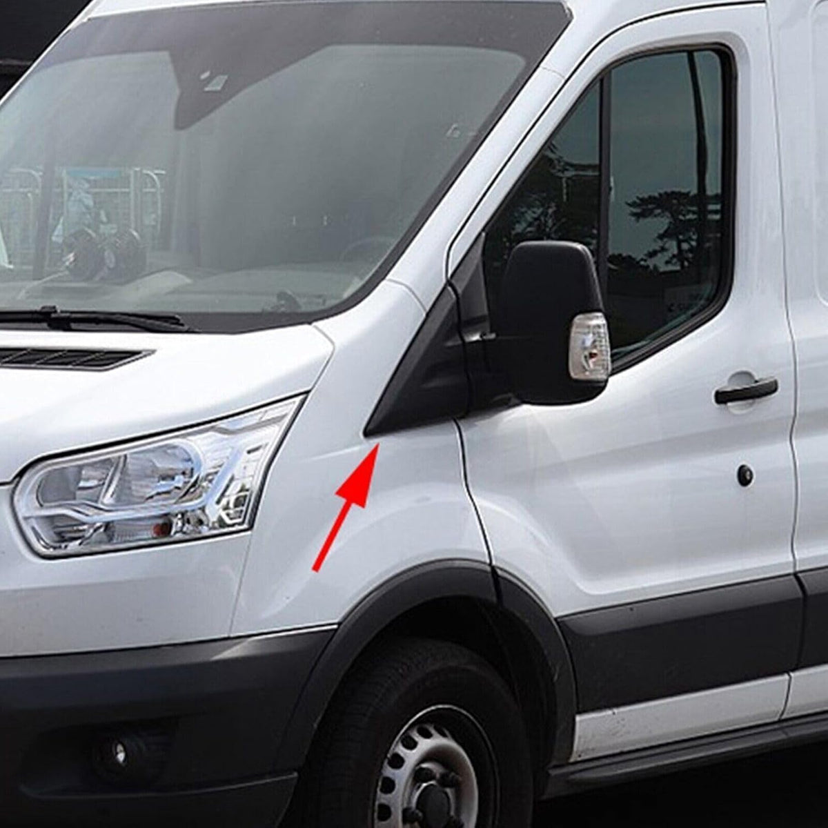 ya 6 8.14 Left driver's side rear-view mirror triangle plate for Ford Transit MK8 2014-2020