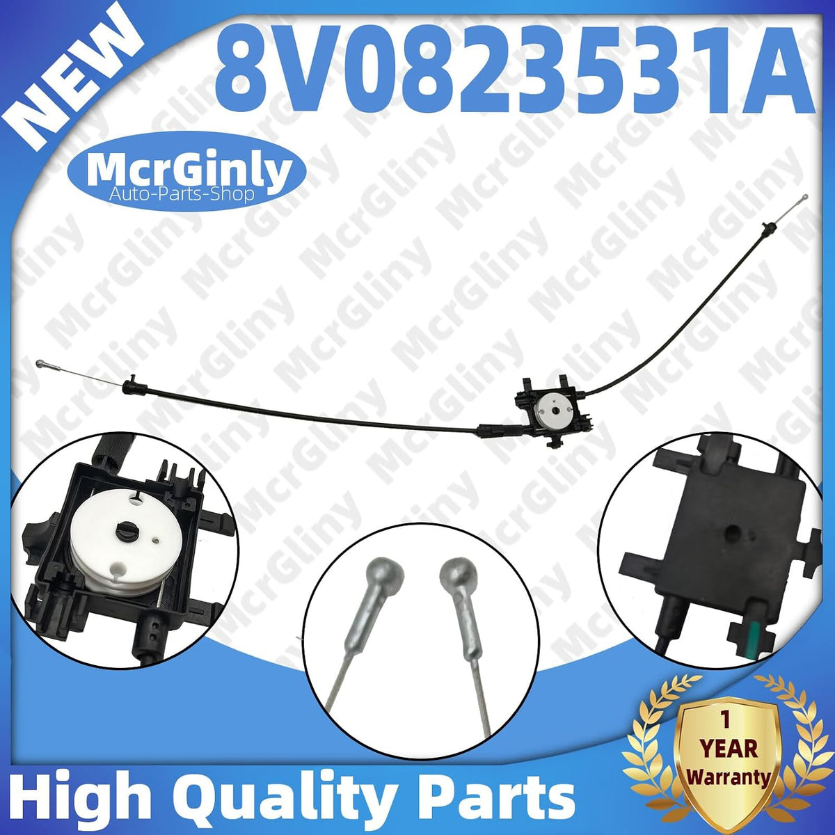 ya 11 9.14 baidifor Audi A3 S3 RS3 8V0823531A Bonnet Release Cable Middle Front Hood Latch