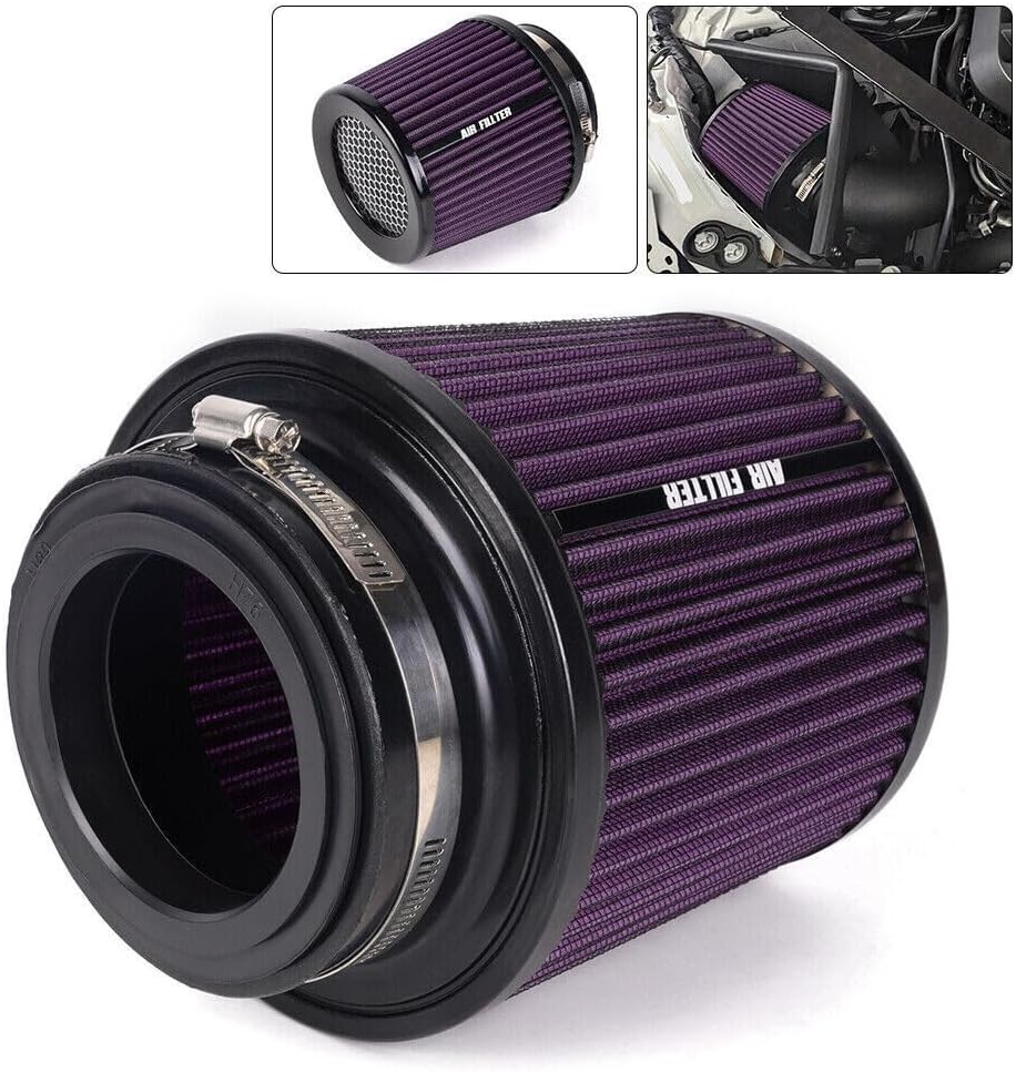 ya 13 9.15 baidi Purple High Per for MAN ce Cold Air Intake Air Filter 3, 3.5, 4 Inlet, 6.5 Tall