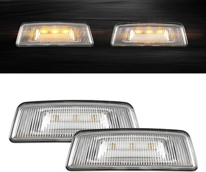 ya 11 9.14 baidi2PCS LED Side Turn Signal Light Front Fender Marker Indicator Light for Kenworth