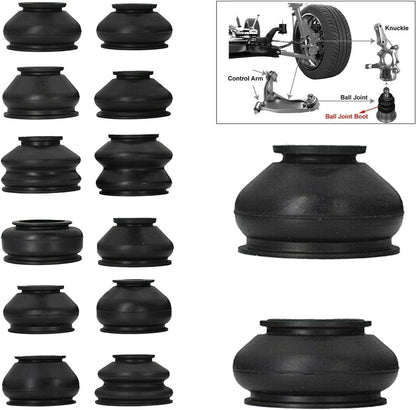 ya 9 10.24 14 Pack Universal Rubber Tie Rod End Ball Joint Dust Boots Dust Cover Boot Gaiters -