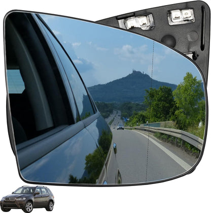 ya 2 8.15 for BMW X5 X6 E70 E71 E72 07-14 Right Side Wing Mirror Glass Heated Clip Concex