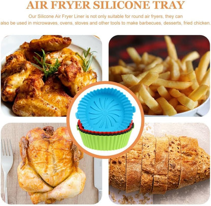 ya 14 9.20 baidi 4 Pcs Silicone Lining Basket Air Fryer Replacement Tray Baking Pans-1