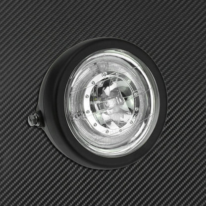 ya 6 8.24 baidi 6.5 Front Headlight Grill Blue Halo Lamp Fit for Harley Sportster Cafe Racer