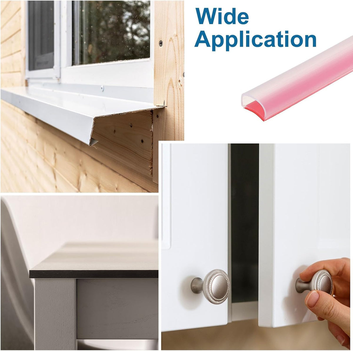 ya 26 10.21 baidi 19.7 ft 0.59Wx0.04Tx0.39H D Shape Silicone Weather Stripping Door Seal, Clear