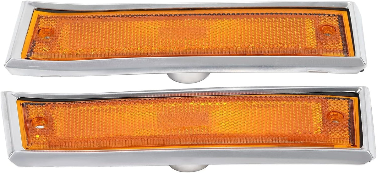 ya 11 9.14 baidiSide Marker Lights Amber Case Set for Chevrolet Blazer C/K 10 20 30 1981-1991