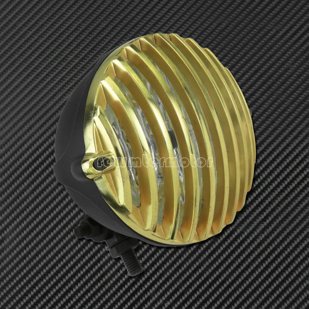 ya 6 8.24 baidi Front Motorcycle Headlight Gold Grill Cover Fit for Harley Cafe Racer Chopper
