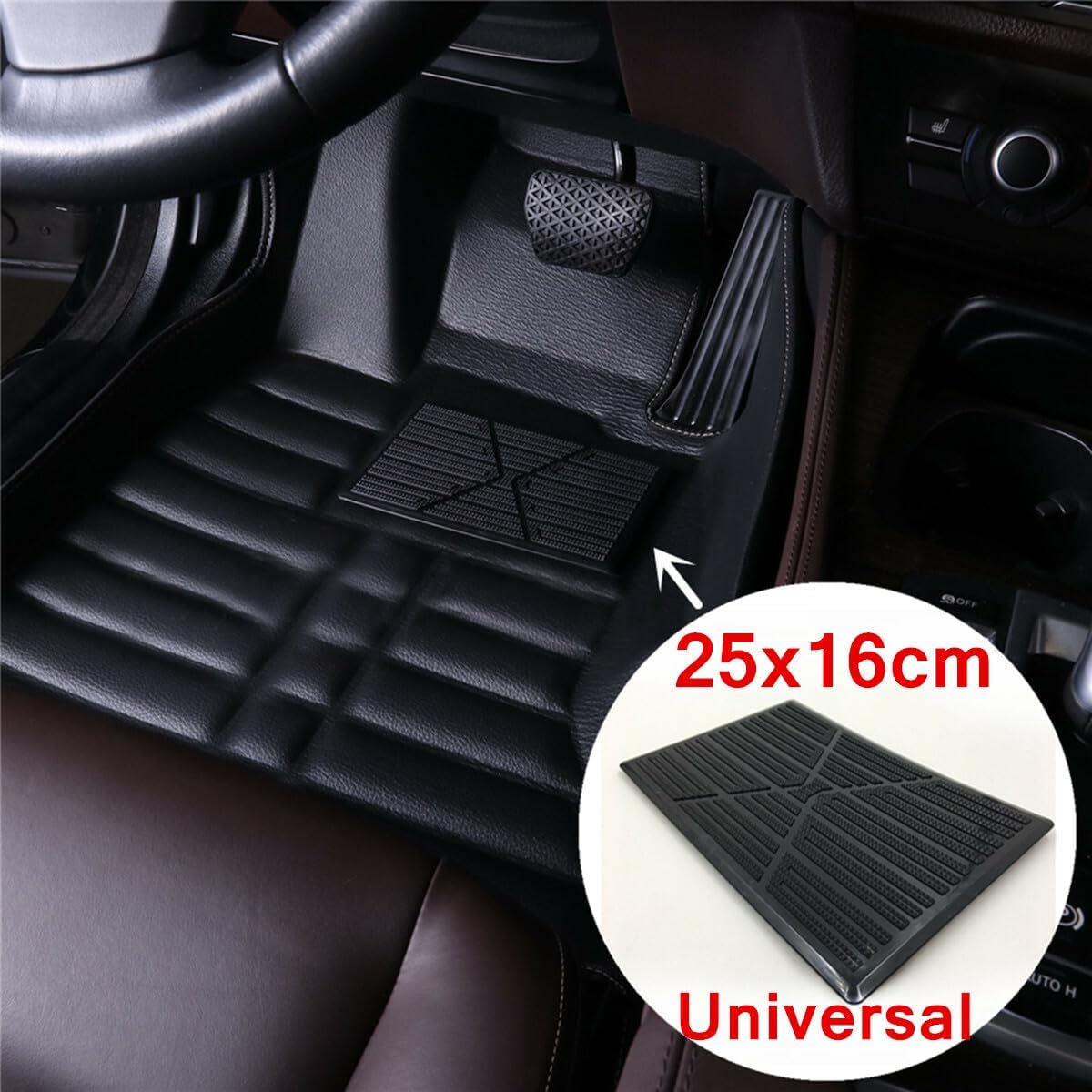 ya 7 8.24 baidi Car Floor Mats Carpet Liner Rubber Heel Pad Carpet Mat 25x16cm for Sedan SUV