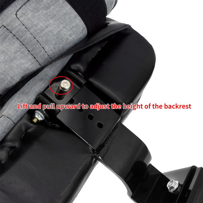 ya 6 8.24 baidi Front Driver Backrest Pad w/Amber Cut for Harley Touring Road Electra Glide 09+