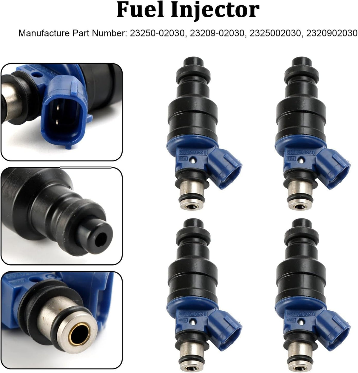 ya 14 9.20 zhengce 4PCS Fuel Injector 23250-02030 for Carina 1992-1997 23209-02030-1
