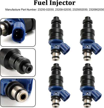 ya 14 9.20 zhengce 4PCS Fuel Injector 23250-02030 for Carina 1992-1997 23209-02030-1